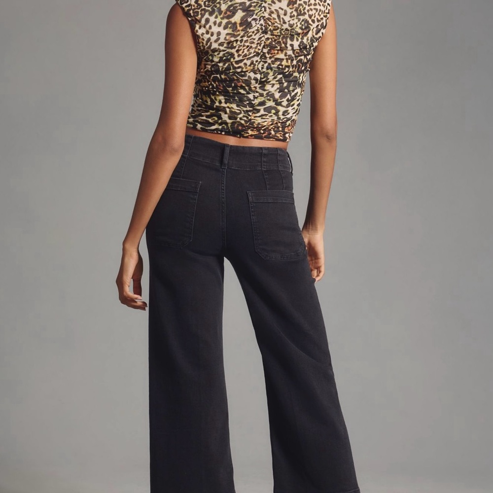 Colette Denim High Rise & Wide Leg Cropped Jean by Anthropologie - Picture 3 of 7